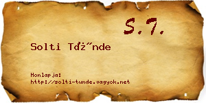 Solti Tünde névjegykártya