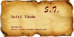 Solti Tünde névjegykártya