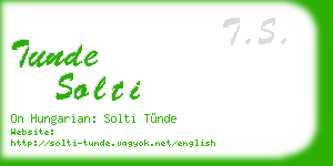 tunde solti business card